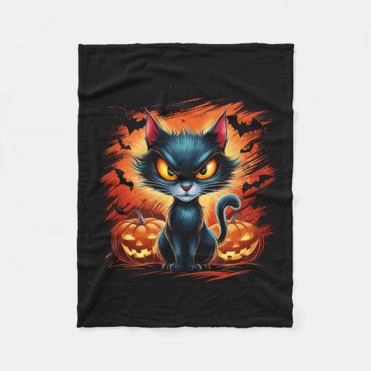 Grappige Cat Halloween Kostuum Cat Lovers Mannen V Fleece Deken (Voorkant)