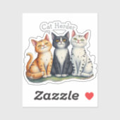 Grappige Cat Herder Quote Cat Lover Sticker (Vel)