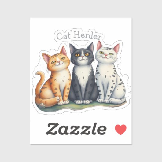 Grappige Cat Herder Quote Cat Lover Sticker (Vel)