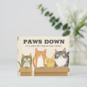 Grappige Cat Home Vastgoedmarketing van kopers Briefkaart (Staand voorkant)