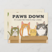 Grappige Cat Home Vastgoedmarketing van kopers Briefkaart (Voorkant / Achterkant)