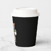 Grappige Cat Horror Films Schattige Halloween Cat  Papieren Bekers (Links)