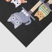 Grappige Cat Horror Films Schattige Halloween Cat  Tissuepapier (Detail)