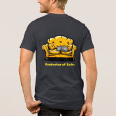 Grappige Cat Knight "Sir Scratch a Lot" Kattenlief Tri-Blend Shirt (Achterkant)