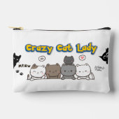 Grappige Cat Lover Pouch Bag Gift voor Vrouwen Etui (Voorkant)