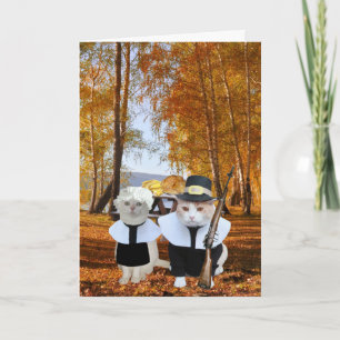 Grappige Cat Lover Thanksgiving Kaart