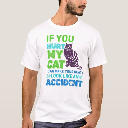 Grappige Cat Lover Waarschuwing T-shirt (Voorkant)