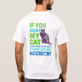 Grappige Cat Lover Waarschuwing T-shirt (Achterkant)