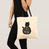 Grappige Cat Lover's Don't Stress Meowt Tote Bag (Voorkant (product))