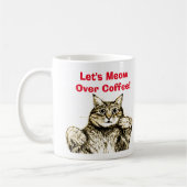 Grappige Cat Meow Quote Koffiemok (Links)