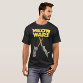 Grappige Cat Meow Wars T-shirt (Voorkant volledig)