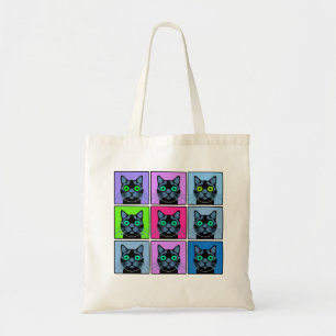 Grappige Cat Mood Board Tote Bag