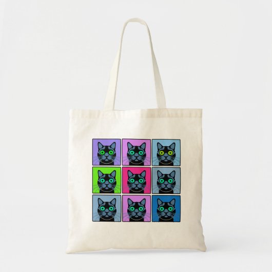 Grappige Cat Mood Board Tote Bag (Voorkant)
