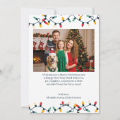 Grappige Cat Naughty List aangepaste kerstfoto Feestdagenkaart (Achterkant)