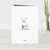 Grappige CAT PAPA verjaardag van de VROUW aan ECHT Kaart (Achterkant)