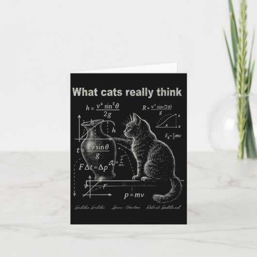 Grappige Cat Physics Humor Ontwerp Wat Katten Echt Kaart (Voorkant)