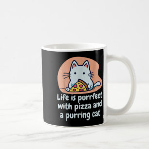 Grappige Cat Pizza Lover Kitten Schattigee Cat Hil Koffiemok