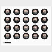 Grappige Cat Pizza Lover Kitten Schattigee Cat Hil Ronde Sticker (Vel)