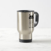 Grappige Cat Puns Freak Meowt Zwart Typografie Reisbeker (Voorkant rechts)