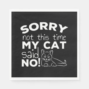 Grappige Cat Quote Gift katten Servet