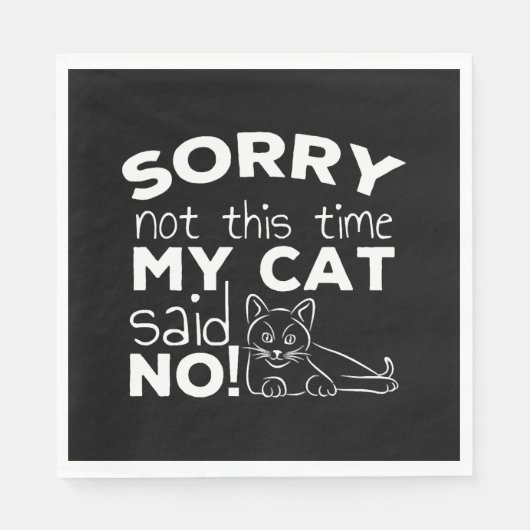 Grappige Cat Quote Gift katten Servet (Voorkant)