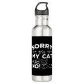 Grappige Cat Quote Gift katten Waterfles (Voorkant)