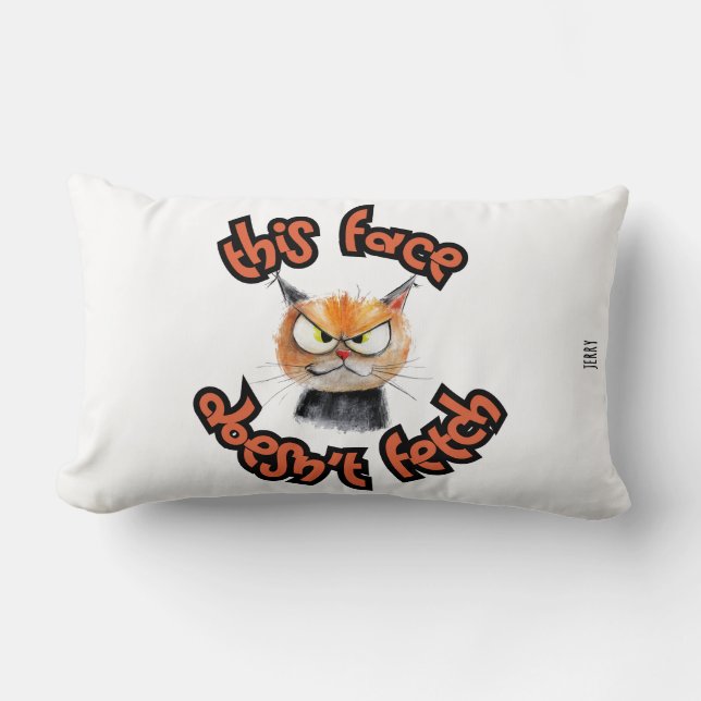 Grappige Cat Quote in vet monochroom tekstontwerp Kussen (Voorkant)