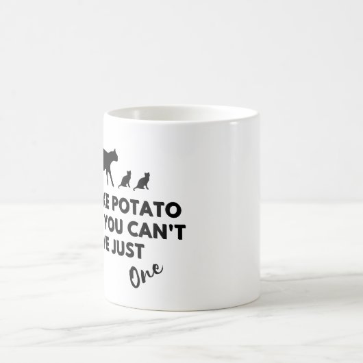 Grappige Cat Quote: Katten zijn als chips Koffiemok (Center)