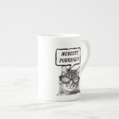 Grappige cat quote pun bone china specialty mokken (Voorkant rechts)