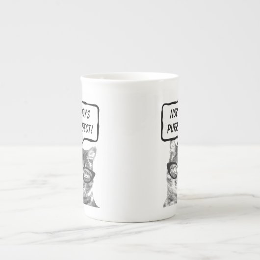 Grappige cat quote pun bone china specialty mokken (Voorkant)