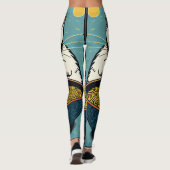 Grappige Cat Ramen Japanse Kunst Leggings (Achterkant)