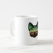 Grappige Cat retro Koffiemok (Voorkant links)