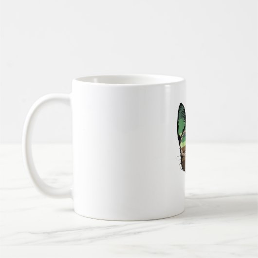 Grappige Cat retro Koffiemok (Links)