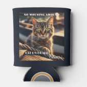 Grappige Cat Sailor Nautical Blikjeskoeler (Achterkant)