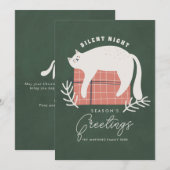 Grappige Cat Season's Groeten Feestdagenkaart (Voorkant / Achterkant)