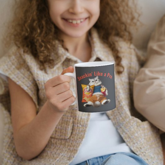 Grappige Cat Snackin' Like A Pro Koffiemok