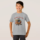 Grappige Cat Snackin' Like A Pro T-shirt (Voorkant volledig)