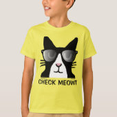 Grappige Cat T-shirts voor kinderen, CHECK MEOWT (Voorkant)