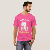 Grappige CAT Tonsil Out Ice Cream in Tonsil Surger T-shirt (Voorkant volledig)