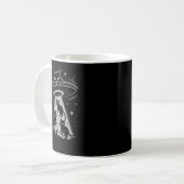Grappige Cat UFO Ruimteschip Alien Galaxy Aestheti Koffiemok (Voorkant links)
