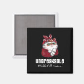 Grappige Cat Warrior onbreekbare sikkelcelanemie A Magneet (Voorkant / Achterkant)