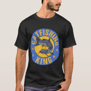 Grappige Catfishing Meerval Koning Visserij Jagers T-shirt