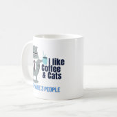 Grappige catful koffie en mensen citeren koffiemok (Voorkant links)