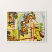 Grappige  Cats Frolicking op Speeltuin Swing Legpuzzel (Horizontaal)