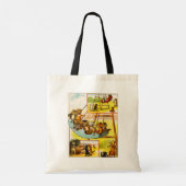 Grappige  Cats Frolicking op Speeltuin Swing Tote Bag (Achterkant)