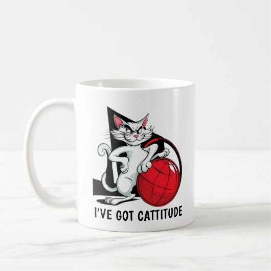 Grappige Cattitude Cat Koffiemok (Links)