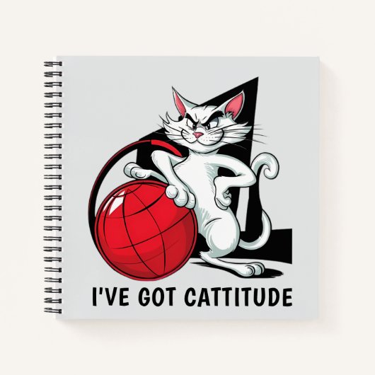 Grappige Cattitude Cat Notitieboek (Voorkant)
