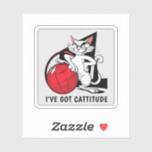 Grappige Cattitude Cat Sticker (Vel)