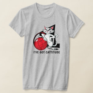 Grappige Cattitude Cat T-shirt
