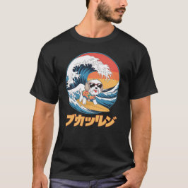 Grappige Cavachon Japanse Kanagawa Wave Dog T-shirt